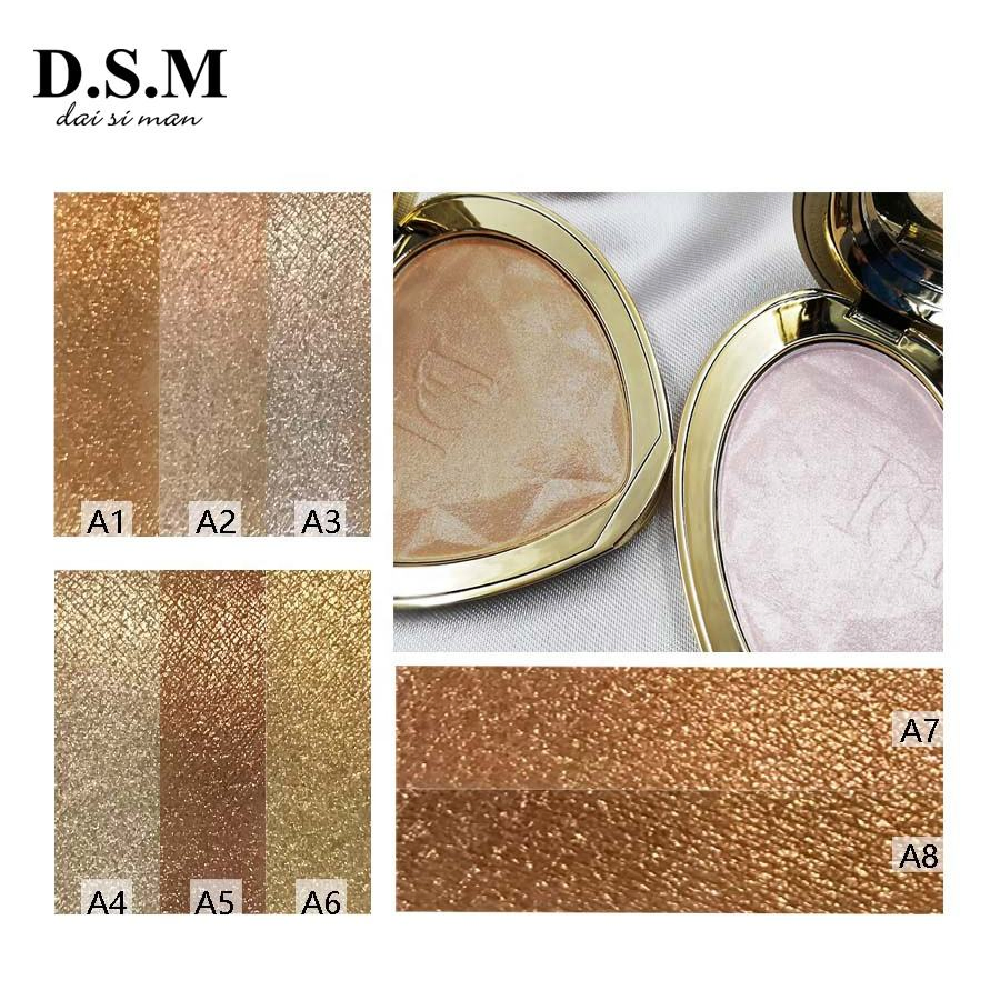 Dsm Brighten Cheek Highlight Pressed Powder Long Lasting Glow Glitter