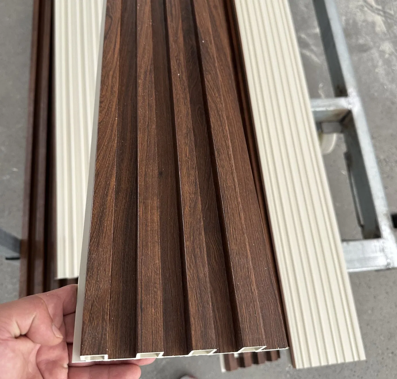 Popular Laminated WPC Fluted Wall Panel Interior Decoration for House