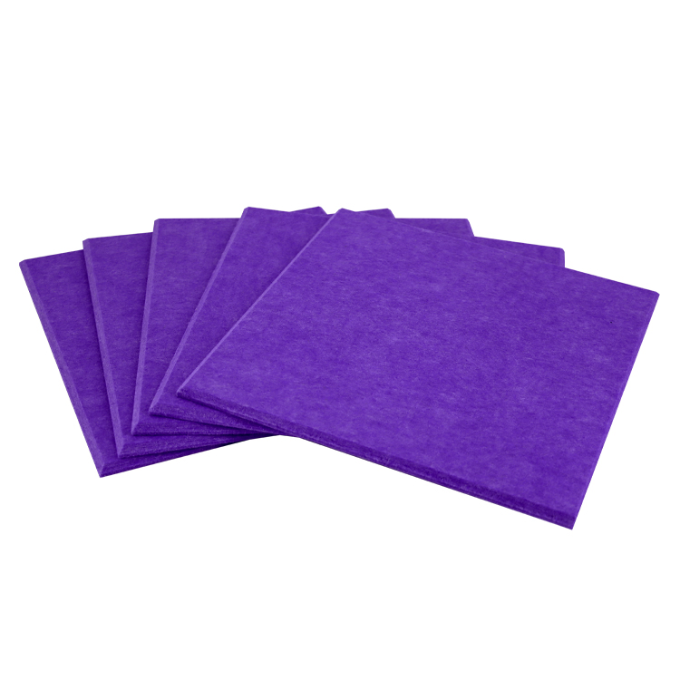 Large Square Sound Proof Self Adhesive Sound-Absorbing Reflecting 100% Polyester Fiber Felt Acoustic Panel