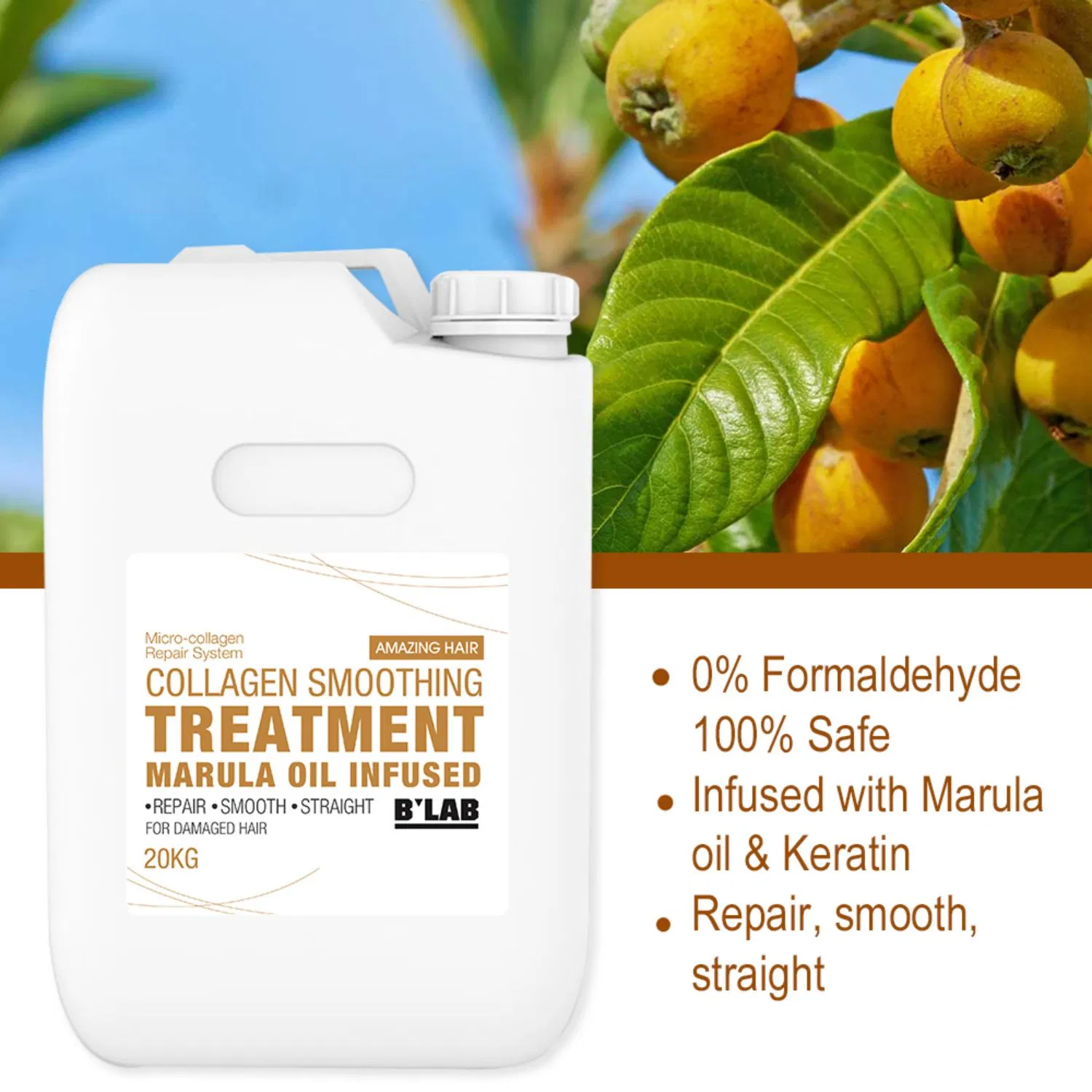 Brazilian Keratin 20kg 50kg Repair Smoothing Protein Keratin Hair Straightener Treatment Cream