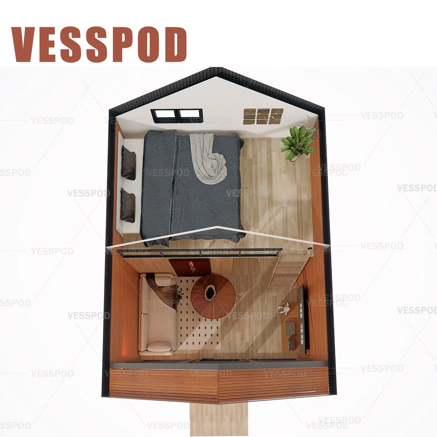 2025 New European Standard Modern Tiny House Prefab Luxury Triangle House a Frame House Resort in Forest Prefab Villa