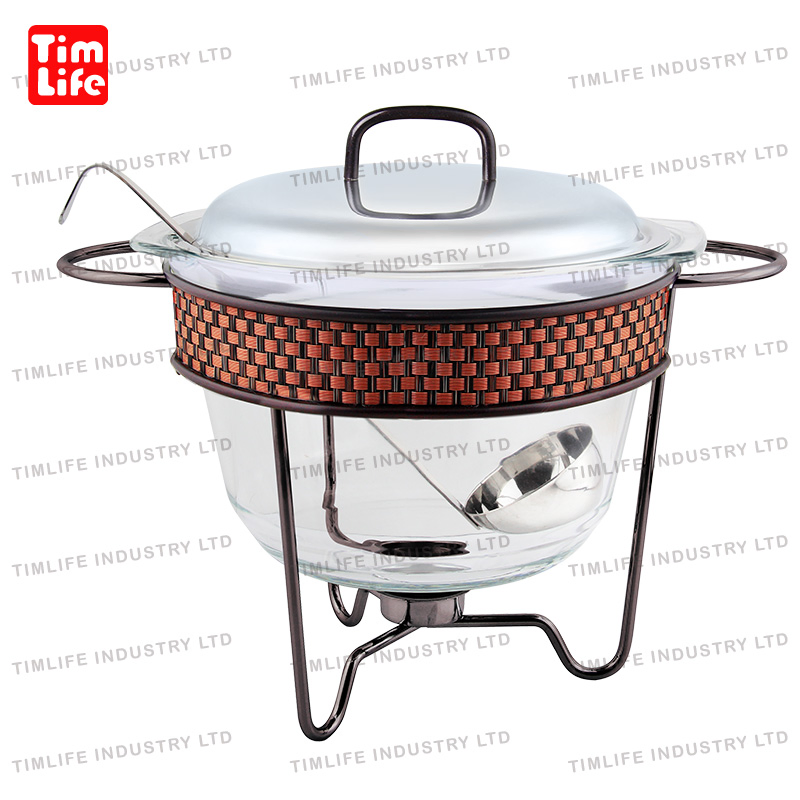 Soup Bowl Food Warmer Chafing Dish Buffet Serving Casseroles Pot Glass