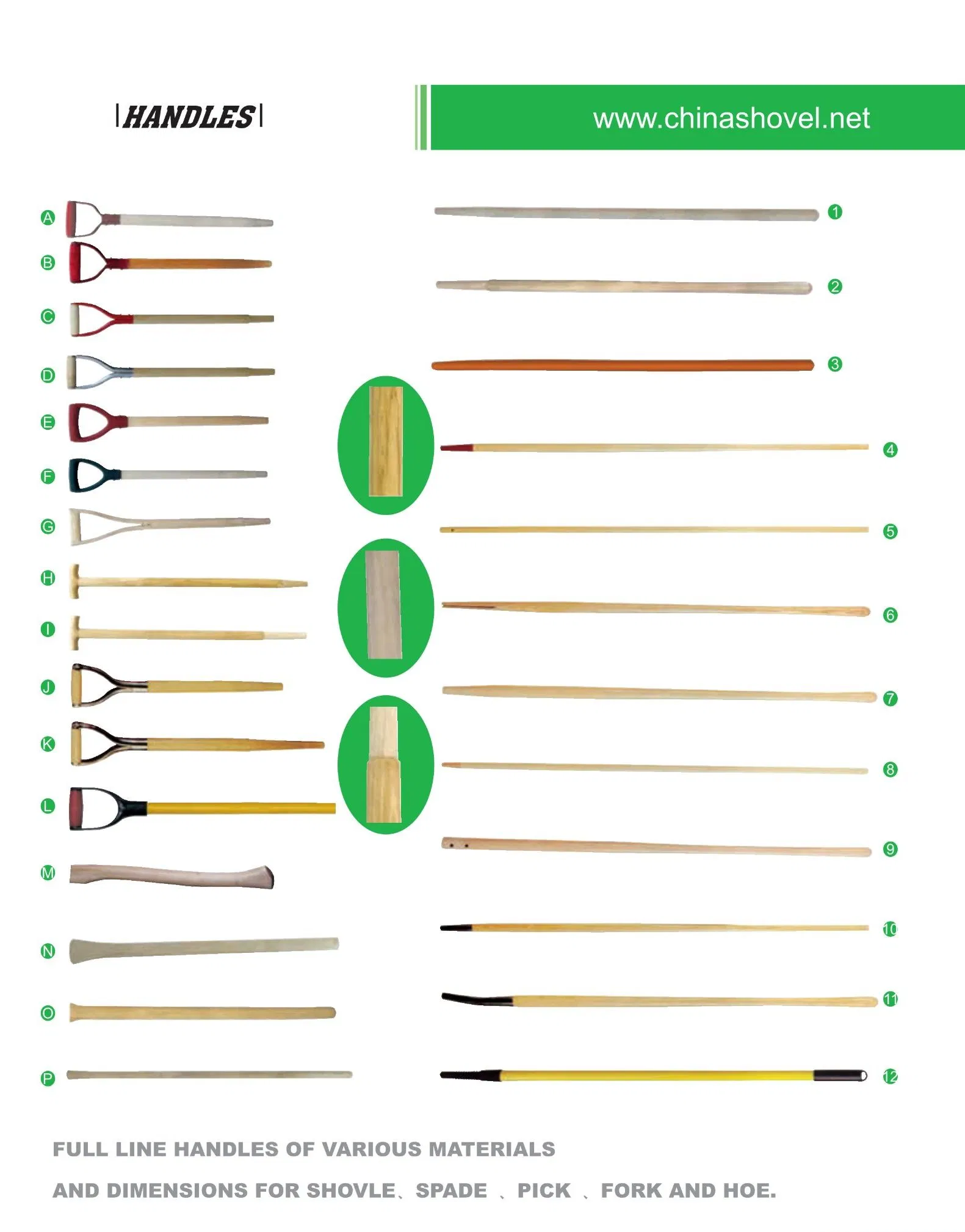 Wood Handle Kinds of Wooden Handles for Shovels