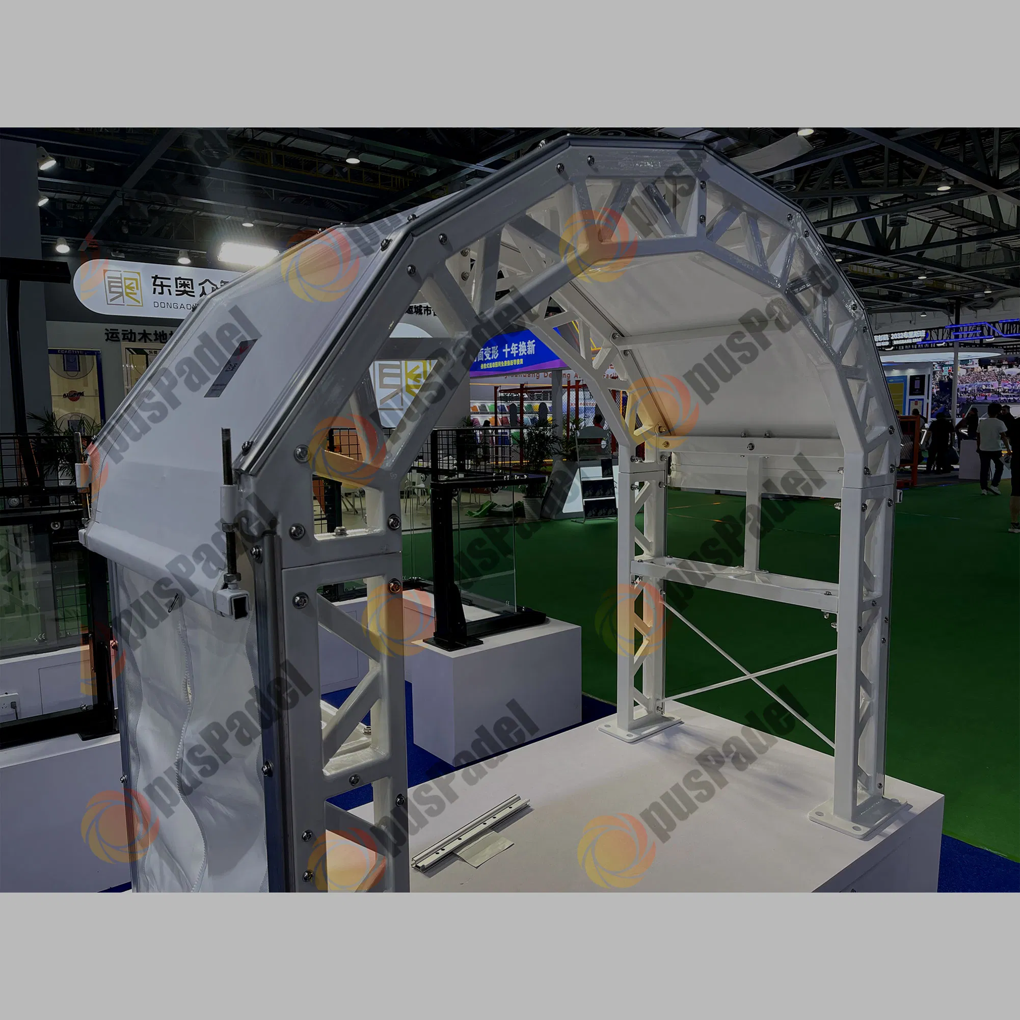 Outdoor Waterproof Sport Tent Large Aluminum Frame Structure Pickleball Court Tent Mezzanine Roof