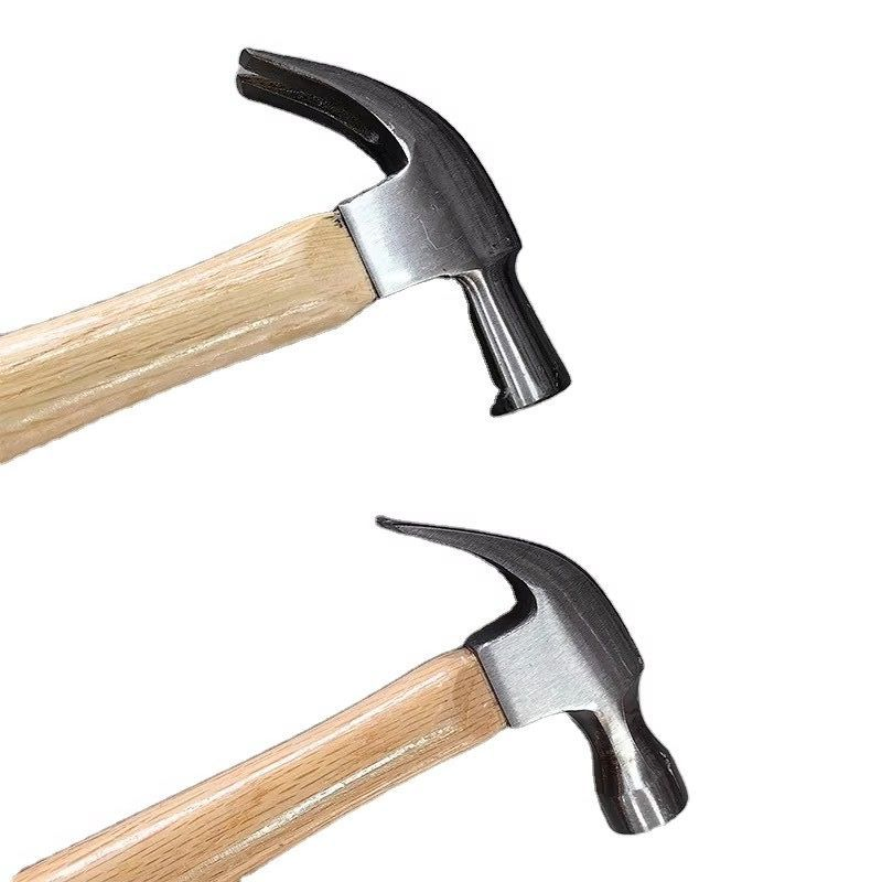 Wholesale High Quality Claw Hammer with Wooden Handle 0.25kg-0.75kg Customizable OEM