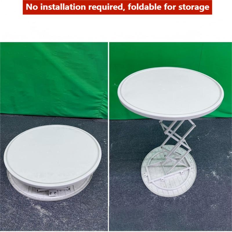 Customizable Portable Foldable Plastic Hydraulic Lifting Display Stand