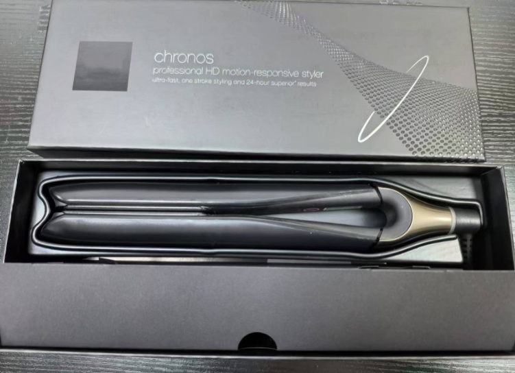 Constant Temperature Hair Straightener with Negative Ion Clamp and Curling Iron Unplugged