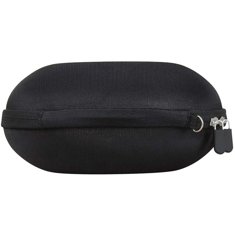 Custom Zipper Black Waterproof Portable Triangular EVA Hard Protective Headset Headphone Earphone Case