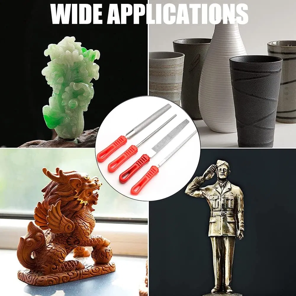 8" Diamond Coated Flat File Needle File Hand Tools for Grinding