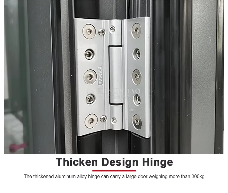 Glass Doors Aluminum Bifold Double Glass Sliding Folding Door for Home