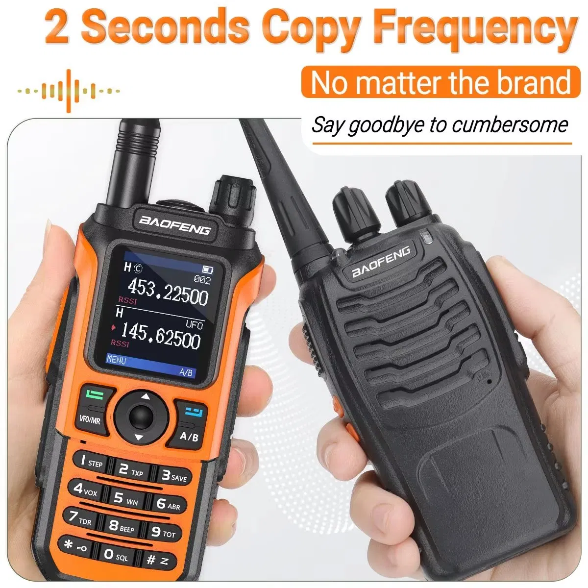 Портативная рация Baofeng PRO V2, 5 Вт, дальность 12 км