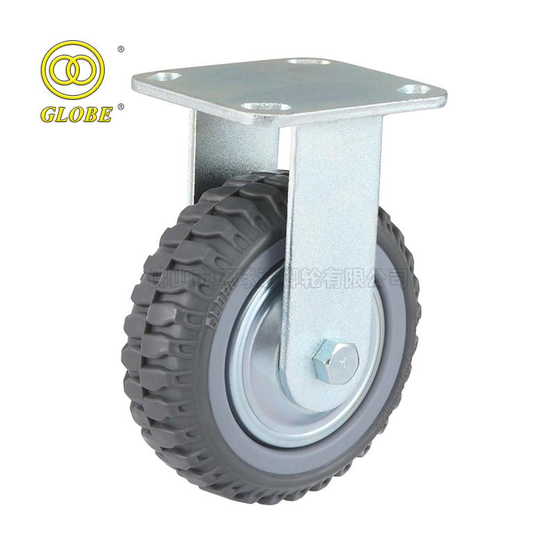 Shock Proof Absorbing Swivel Type Aluminium Core Rubber Caster Spring Loaded Casters