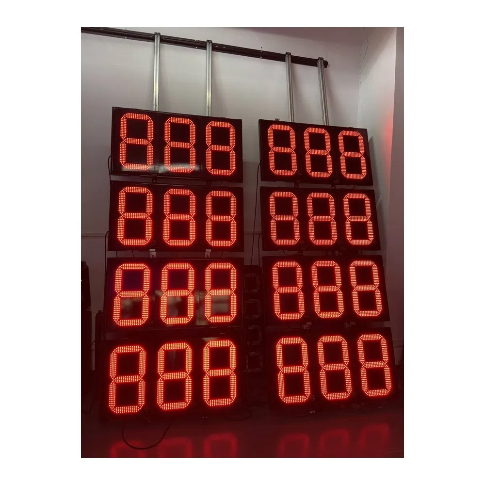8"10"12"24" Red LED Petrol / Fuel / Oil Price Signs Oil Station 7 Segment Display with Remote Gas Price LED Sign