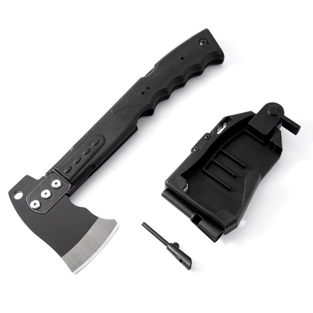 Multifunctional Hammer Head Survival Tactical Camping Hatchet with Whistle for Outdoor Hiking
