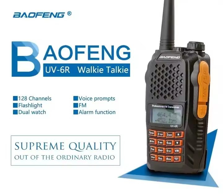 Радиостанция Baofeng UV-6R, 8 км, 7 Вт, двойной диапазон