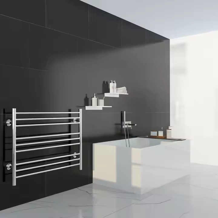 Luxurious Chrome Heated Towel Rack for Contemporary Bathrooms