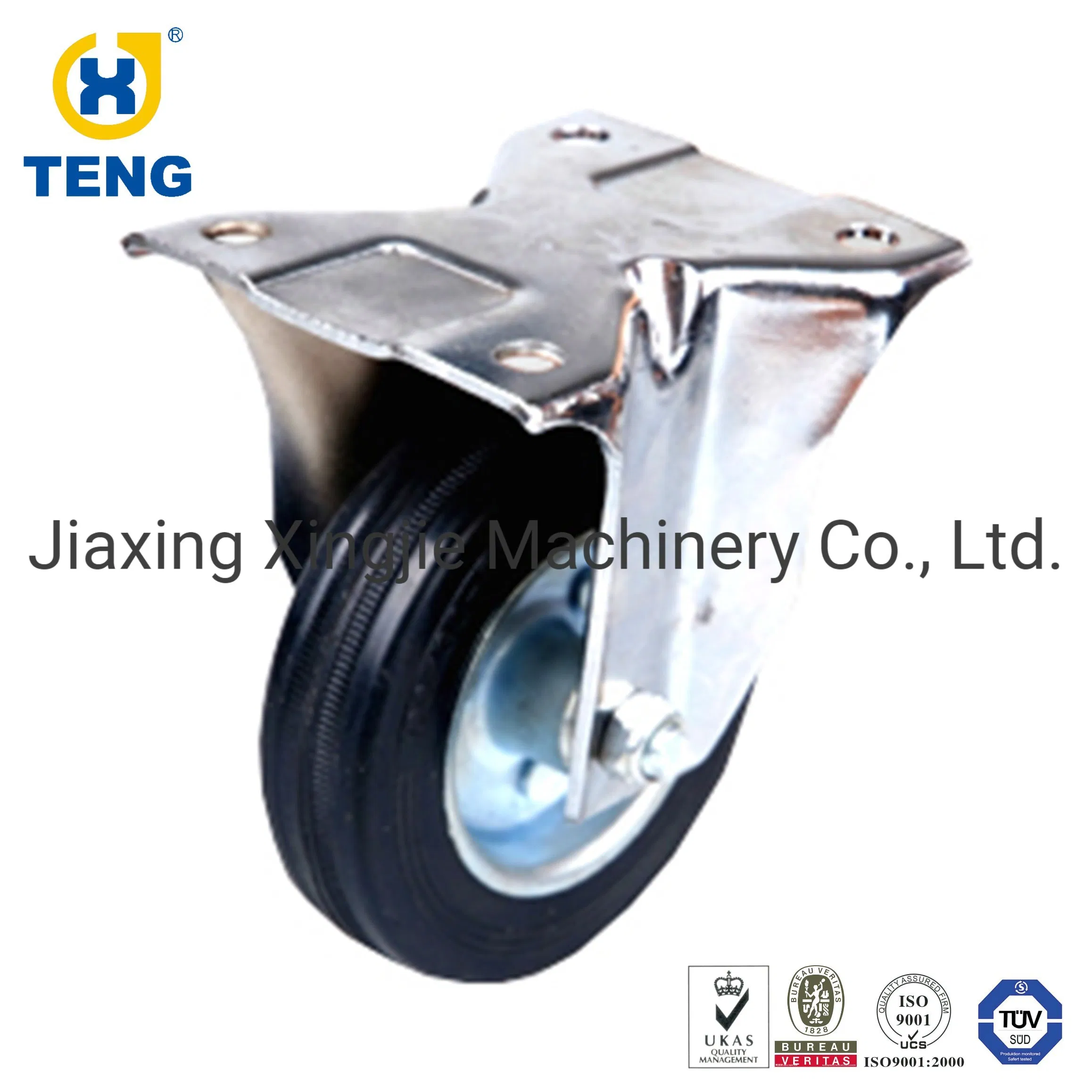 Factory Directly Sales 125mm PU Rigid Caster Wheel Fixed Castor