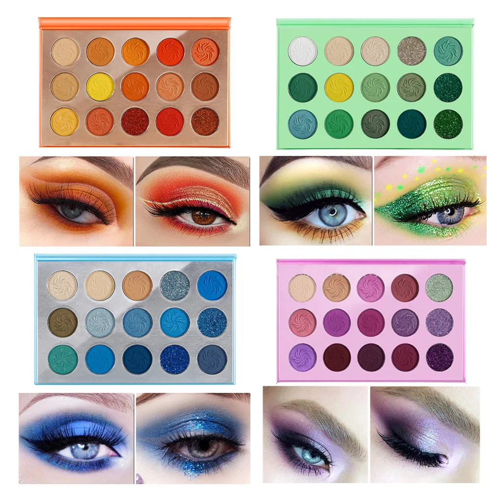 Make up Eye Shadow Palette High Pigment Make Your Own Brand Private Label Glitter Matte Custom Eyeshadow Palette