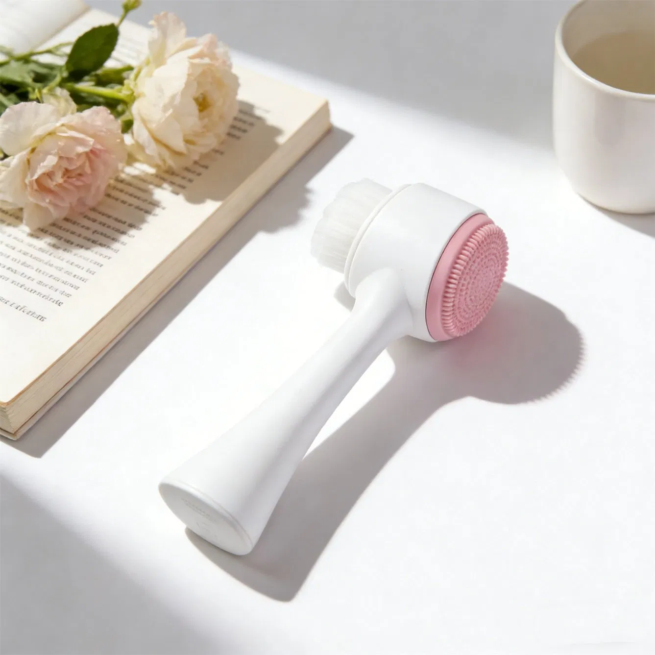 Silicone Facial Cleansing Brush 2 in 1, Face Mask Brush Product, , Makeup for Massage, Clean