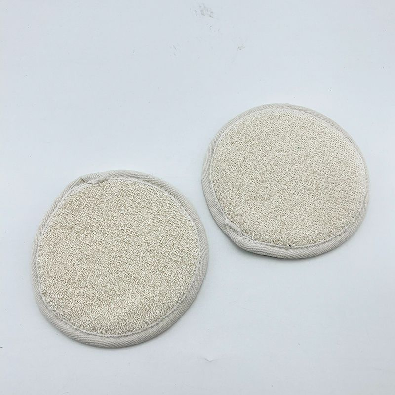 Custom Logo Natural Bath Shower Body Exfoliator Biodegradable Cotton Bath Scrubber