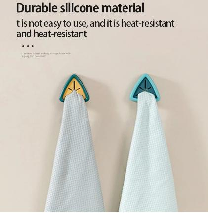 Punch-Free Towel Plug Holder Storage Towel Hanger Towels Clip Wash Cloth Clip