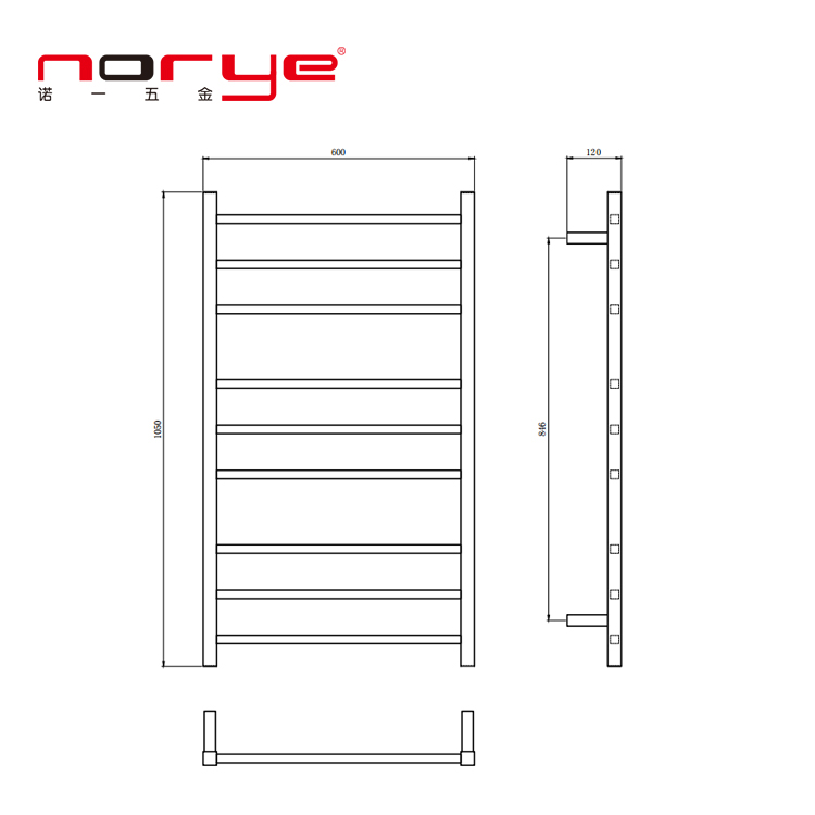Настенный электрический полотенцесушитель для ванной