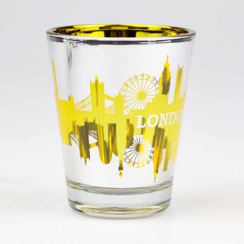 Wholesale Custom Logo Electroplating Shot Glasses Tourist Gifts Decor Las Vegas Souvenir Shot Glass