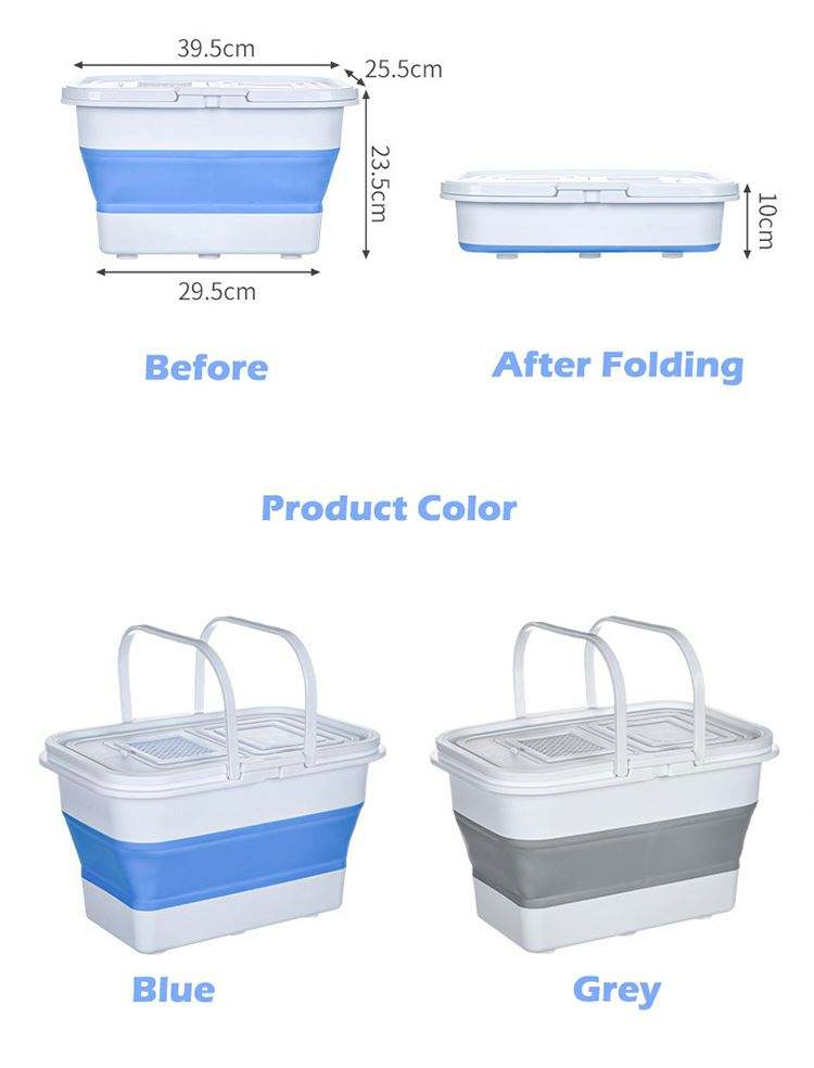 13L Multifunction Foldable Silicone Bathroom Bucket