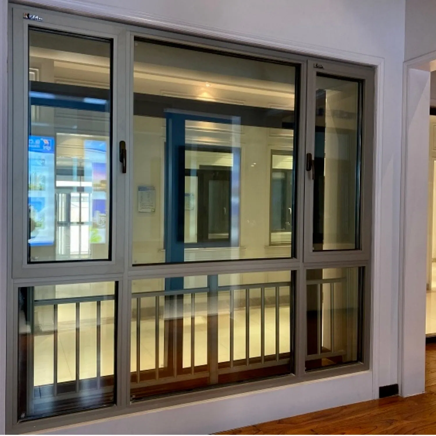 Aluminum Composite Wood Window High Quality Aluminum Windows and Doors OEM Aluminum Extrusions Profiles