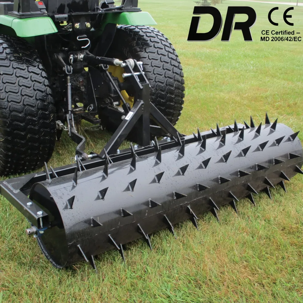 CE-Certified Heavy-Duty Steel Tapered Spike Roller: 3-Point Hitch Tractor-Mounted for Farm & Garden Turf Care