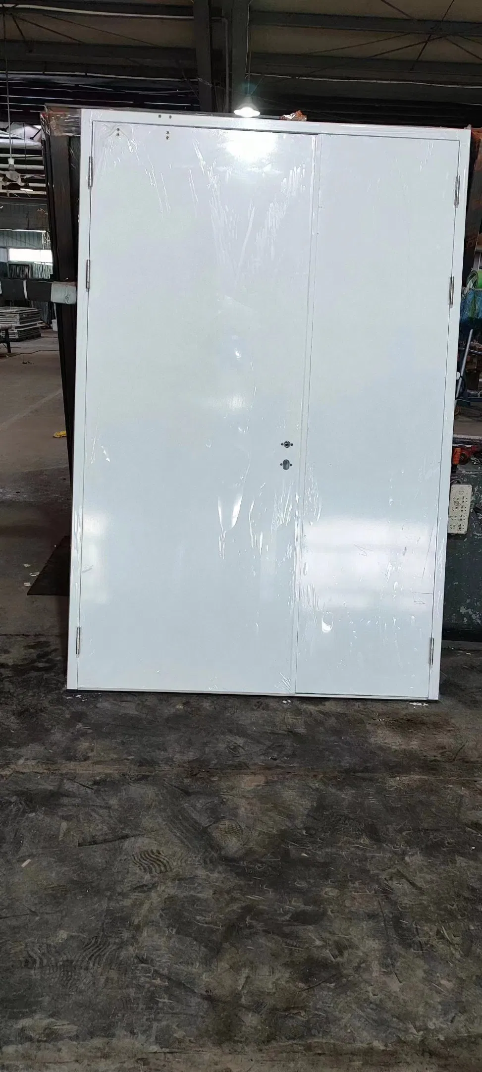 Powder Coated White Color Fire Door Customized UL 2hours Fire Rated One&Half Steel Doors