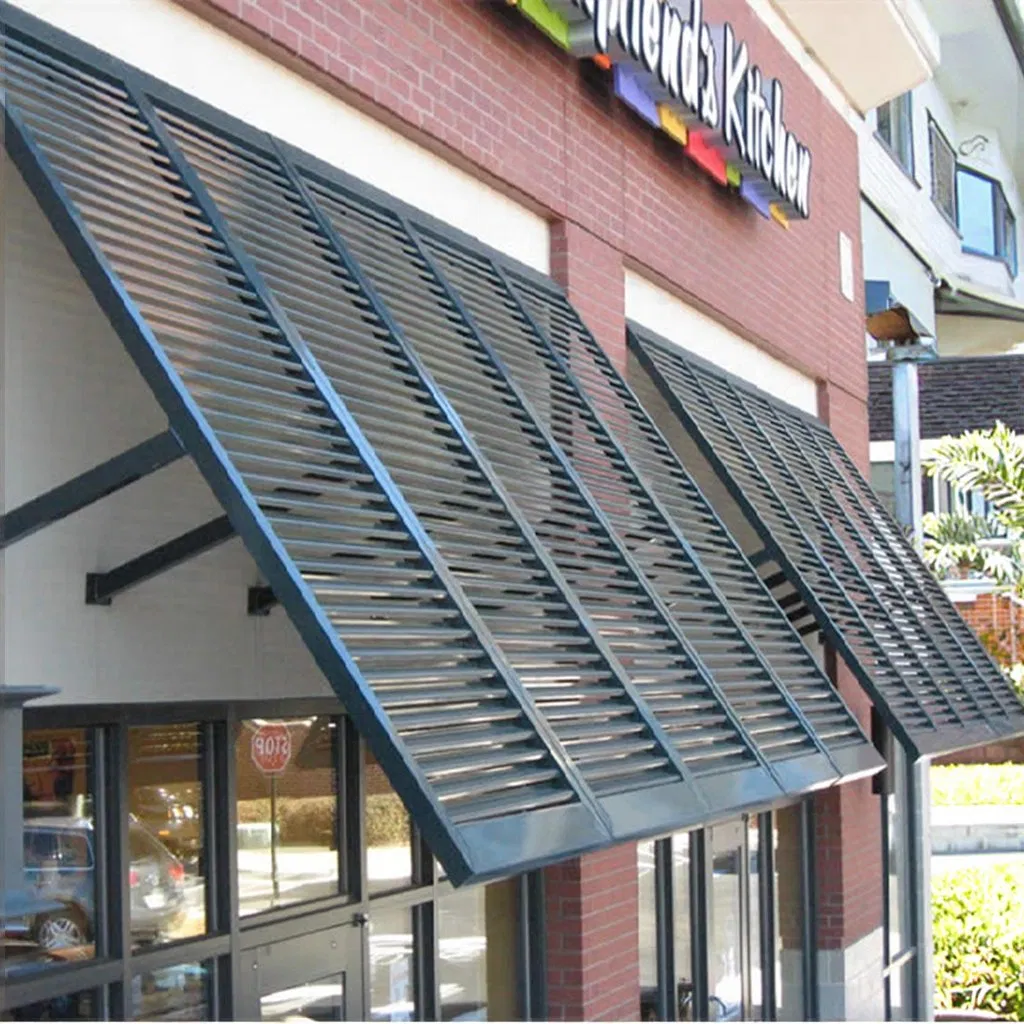 Custom Modern Bahamas Window Outdoor Sun Shades Vertical Electric Architectural Modern Aluminum Shutter Exterior