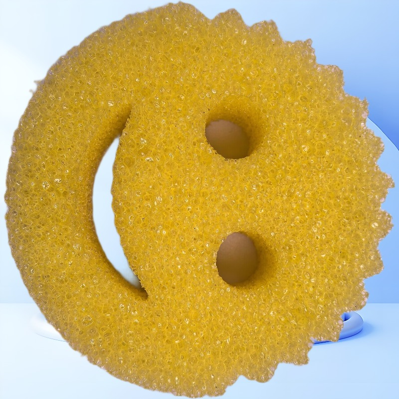 Vibrant Smiley Face Cleaning Sponge for Joyful Home Carescrub Daddy