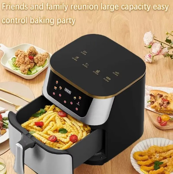 10L Large Capacity Air Fryer Home Appliances Multifunctional Square Electric Digital Touch Display 10 Liter Big Air Fryer