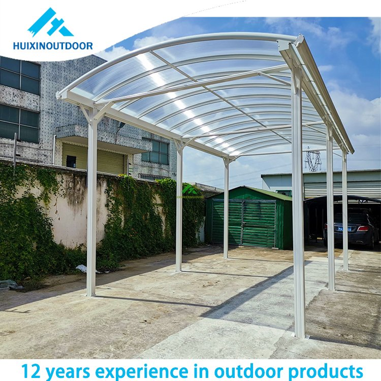 Half Round Folden Garden Car Garage Detachable Shed Grey Carport