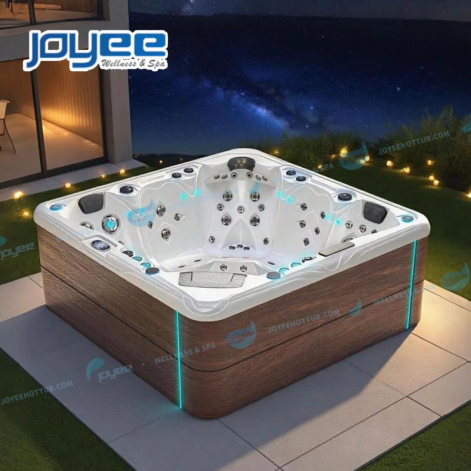 Акриловая гидромассажная ванна Joyee на 5 человек