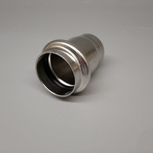 Stop End with Press Fitting, AISI 316L Stainless Steel Pipe Fittings