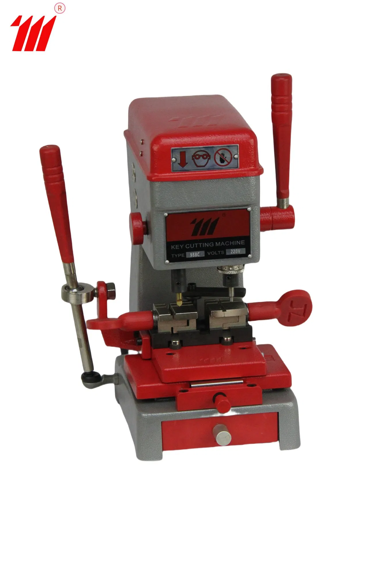 Jingzhun 988c Vertical Key Cutting Machine 110V/220V Key Duplicator for Locksmith (RED)