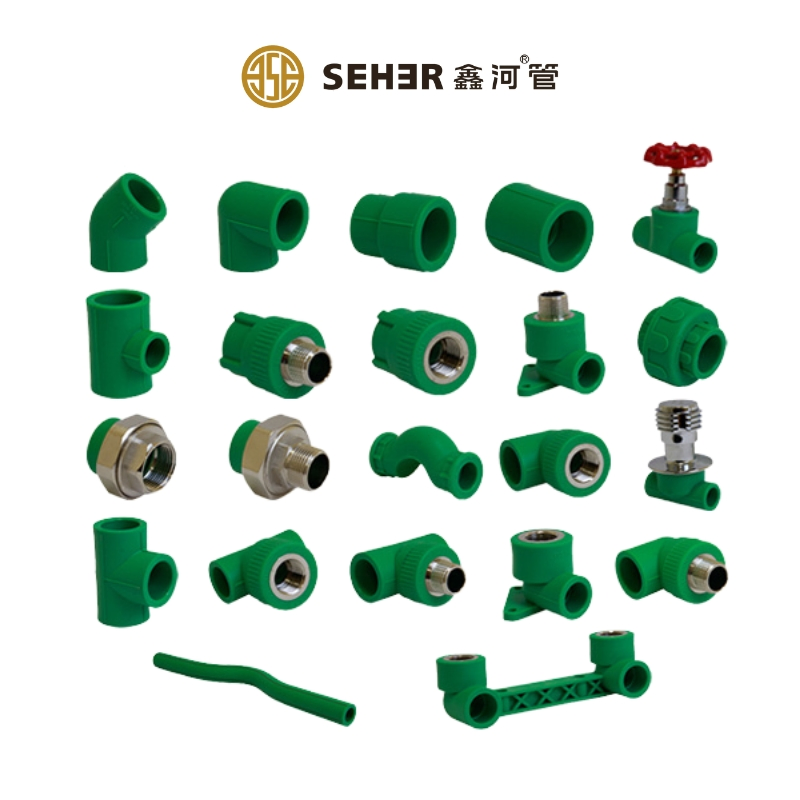 Factory Export PPR Fittings Pipes and Reducing Fittings 20-110mm PPR Coupling Color PPR Pumbling Fittings