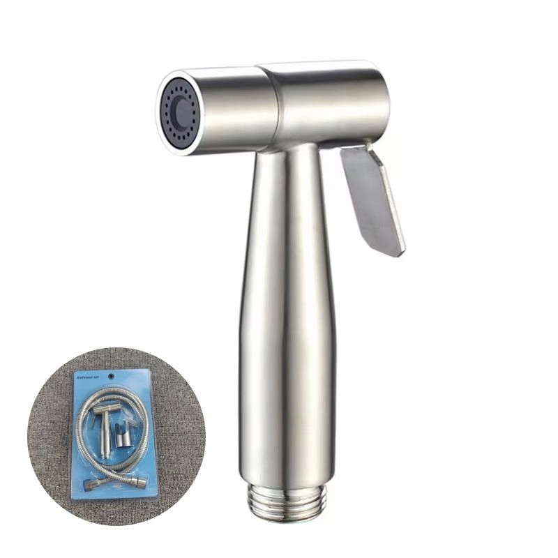 Brushed Portable Shattaf Bidet for Ultimate Toilet Hygiene Experience