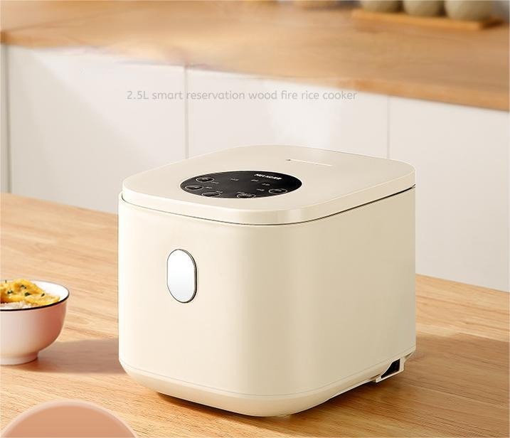 Smart 2.5L Rice Cooker with Touch-Screen, Nonstick Inner Pot