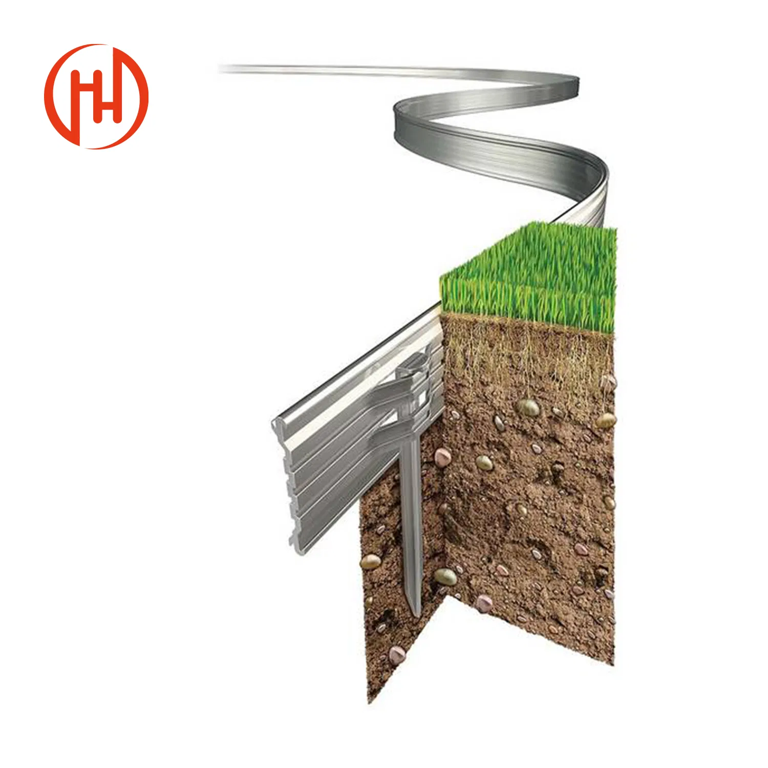 Customized 6063 Aluminum Lawn Edging Landscape Decoration Garden Edging for Flower