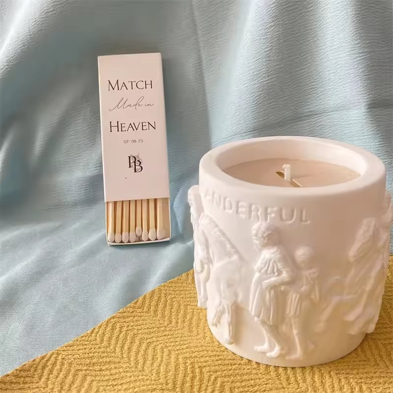 Match Aromatherapy Candle Carbonization Lengthened Match Retro Exquisite Texture Birthday Holiday Companion Gift Boxed Match