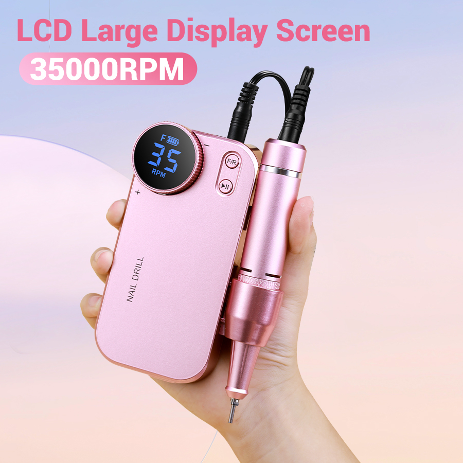 Duofu Popularity High Speed 35000 Rpm Wireless 2in1 Nail Drill for Travel