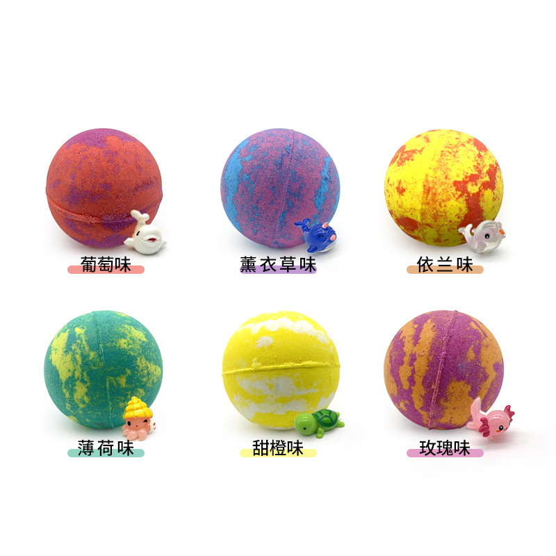 Private Label 100% Handmade Bath Bomb Fizzy Bubble with Surprise Toys Inside Gift Kids Rainbow Organic Bath Bombs