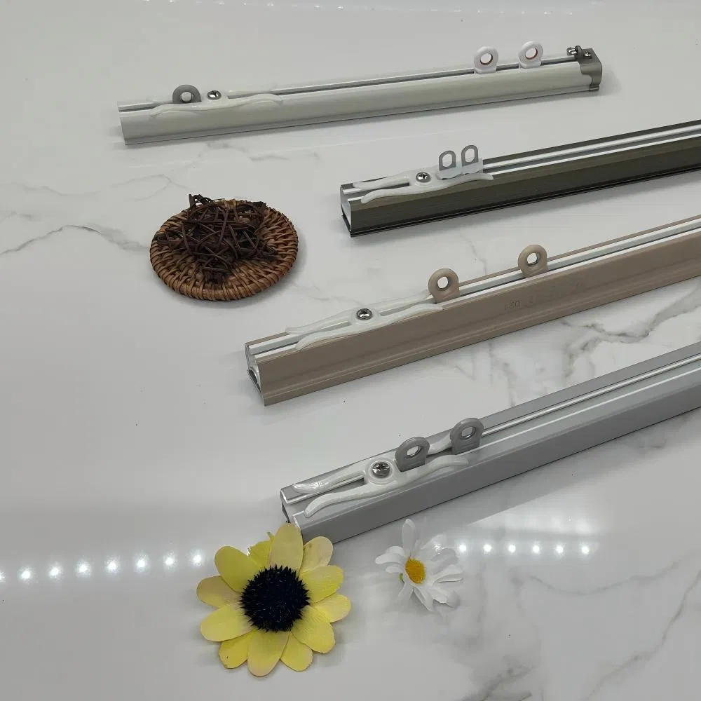 Durable Aluminum Alloy Material Square Silent Curtain Track for Windows