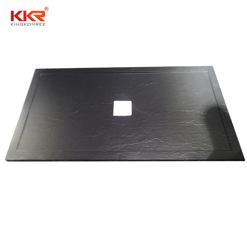 Customized Shower Tray Black 120cm Resin Stone Shower Tray Shower Pan