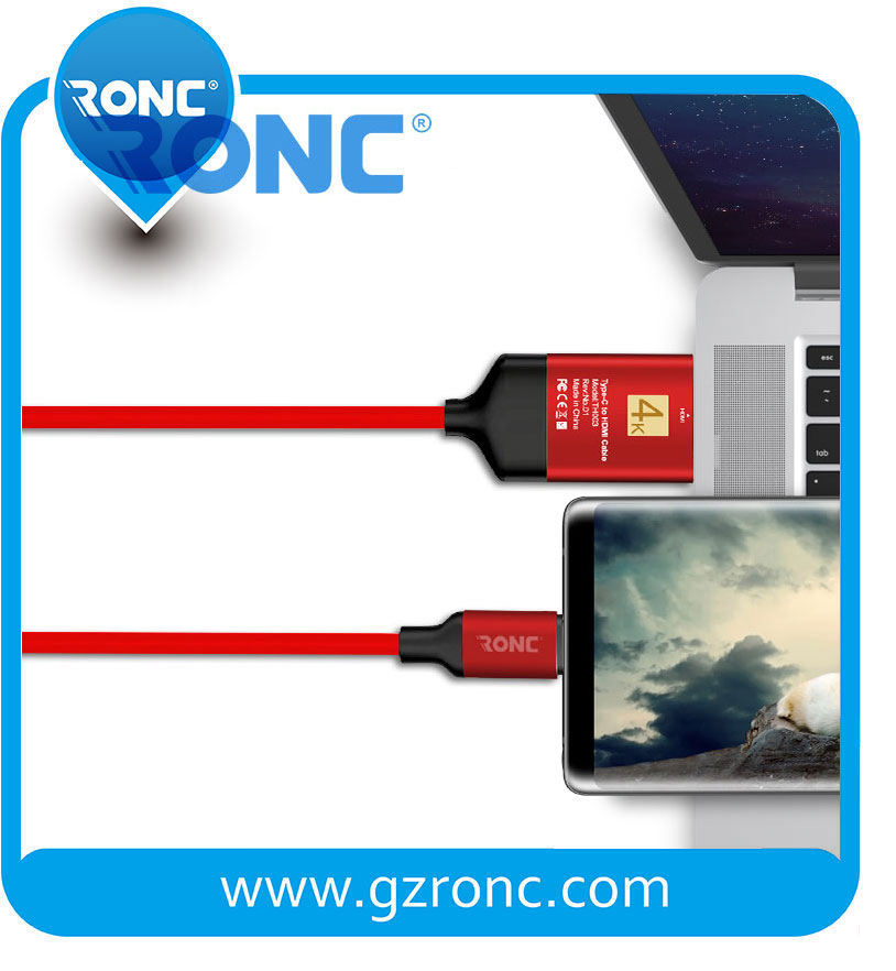 High Quality 4K USB Type C to HDMI Cable with Power Charging