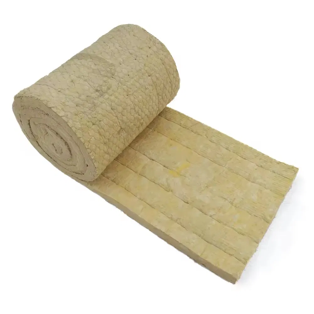 China Fire Retardant & Fireproof Material Hermal Insulation Rock Wool Rockwool Blanket/Roll