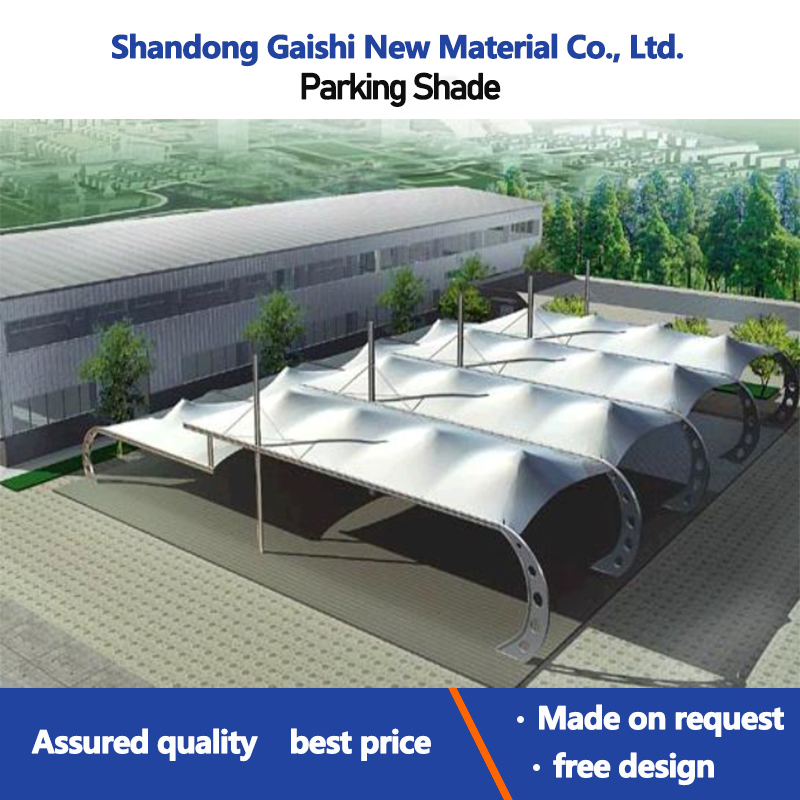 Sunshade Carport Membrane Tensile Structure Shelter Outdoor Car Parking Shed Cantilever Shade Canopy